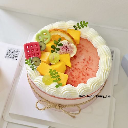 Bánh mousse sữa chua phomai dâu xoài sz 14, Bánh Sinh Nhật Mousse, Bánh Sinh Nhật hoa quả, Bánh Sinh Nhật người lớn, Bánh Sinh Nhật sinh nhật, Bánh Sinh Nhật kỉ niệm - Bánh Sinh Nhật Long Biên