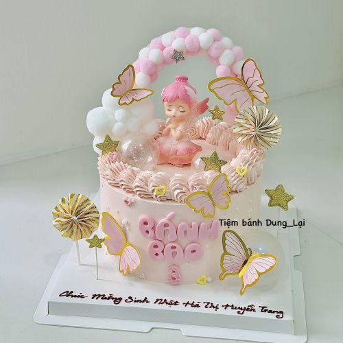 Bánh sinh nhật bé gái sz 16, Bánh Sinh Nhật Sinh nhật, Bánh Sinh Nhật bé gái, Bánh Sinh Nhật màu hồng - Bánh Sinh Nhật Long Biên