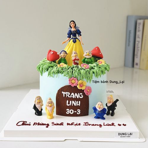Bánh sinh nhật công chúa bạch tuyết sz 18