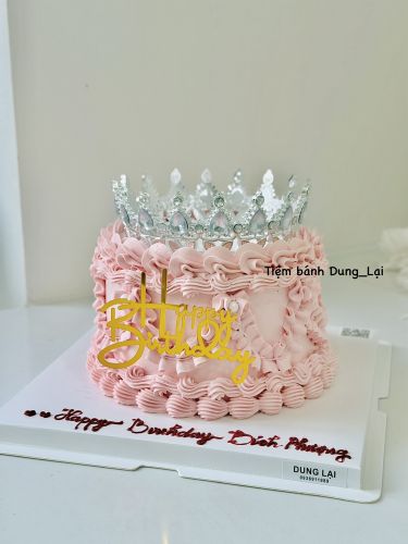 Bánh thổi nhũ vương miệng sz 18, Bánh Sinh Nhật Vương miện, Bánh Sinh Nhật thổi nhũ, Bánh Sinh Nhật trend - Bánh Sinh Nhật Long Biên