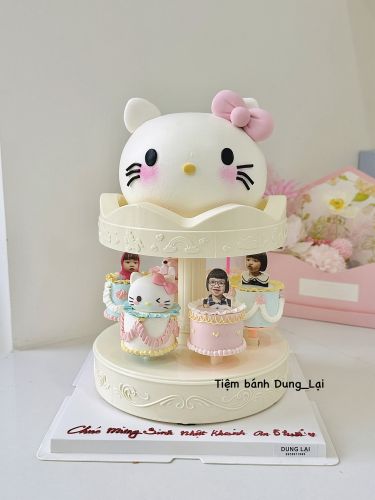 Bánh vòng quay hello kitty, Bánh Sinh Nhật Bánh vòng quay ngựa, Bánh Sinh Nhật bánh vòng quay, Bánh Sinh Nhật hello kitty, Bánh Sinh Nhật bé gái, Bánh Sinh Nhật sanrio, Bánh Sinh Nhật vòng quay - Bánh Sinh Nhật Long Biên