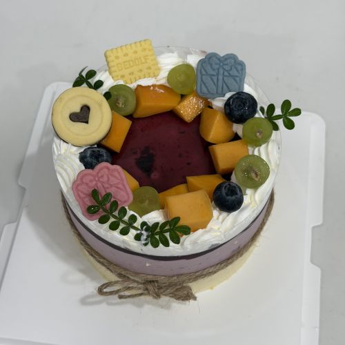 Mousse sữa chua phomai việt quất xoài sz 12, Bánh Sinh Nhật  - Bánh Sinh Nhật Long Biên