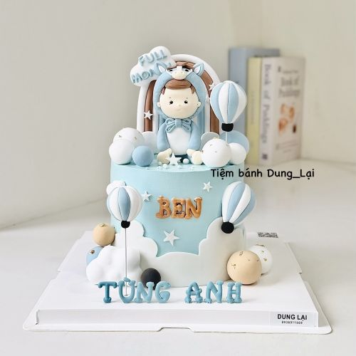 Bánh bé trai tone xanh sz 16 1/2