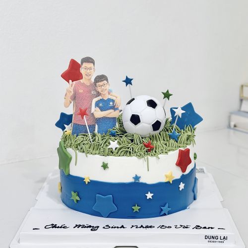 Bánh bóng đá tone xanh sz 20