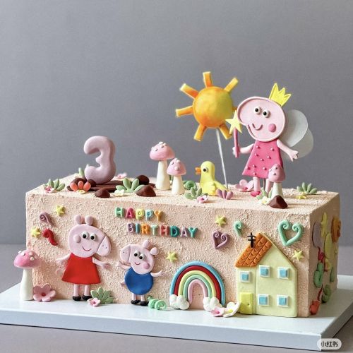 Bánh peppa pig sz chữ nhật lớn