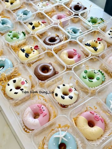 Donut tạo hình hộp riêng