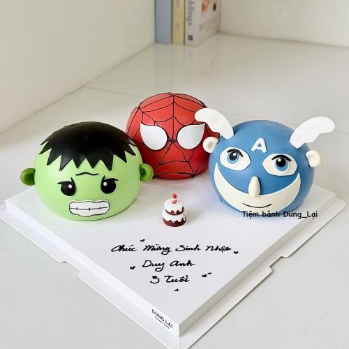 Set 3 bánh tạo hình avengers sz 12