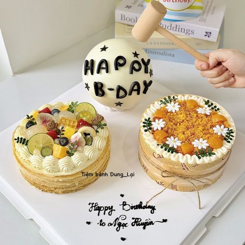 Set bánh đập, bánh crepe ngàn lớp và bánh bông lan trứng muối