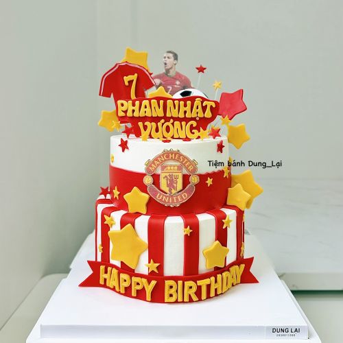 Bánh 2 tầng bóng đá CR7 sz 20-16 - Bé trai