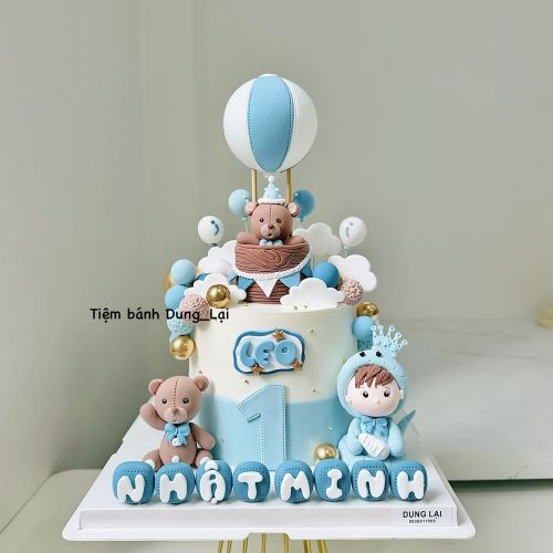 Bánh bé gấu sz 16 1/2 - Bé trai