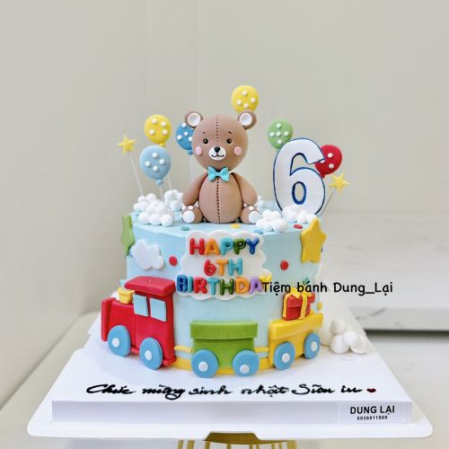 Bánh bé gấu sz 16 - Bé trai