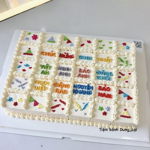 Bánh cắt 30 miếng - Bánh chữ nhật
