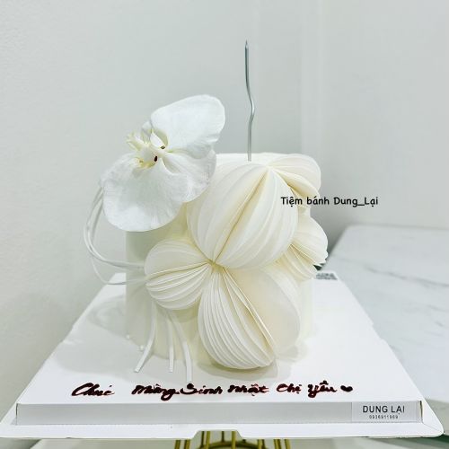 Bánh hoa giấy gạo nghệ thuật sz 16 cao hoa lan