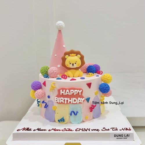 Bánh sư tủ sz 16 tone hồng - Bé gái