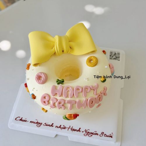 Bánh tạo hình donut tone vàng sz 16 - Tạo hình