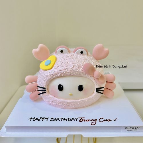 Bánh tạo hình hello kitty mặc áo cua - Tạo hình